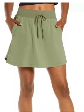 Zella Olive Green Skort with Drawstring Waist